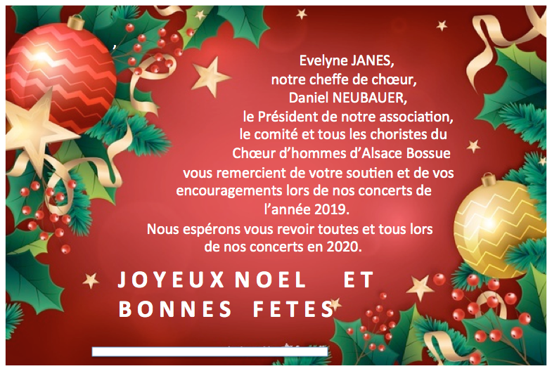 Joyeux Noel Choeur D Hommes D Alsace Bossue